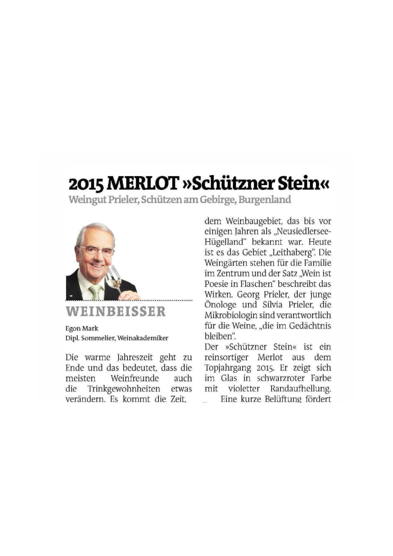 Merlot Schützner Stein 2015