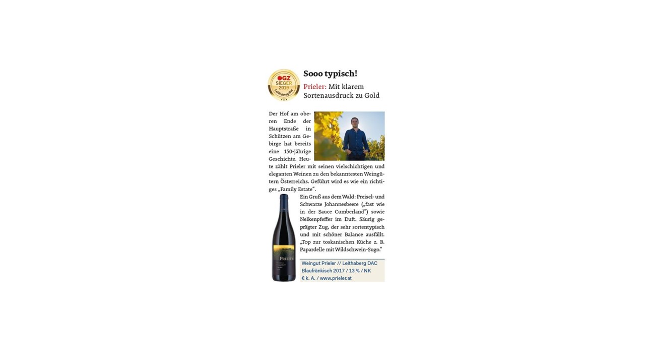 ÖGZ - Blaufränkisch Leithaberg DAC 2017 "Sooo typical!"