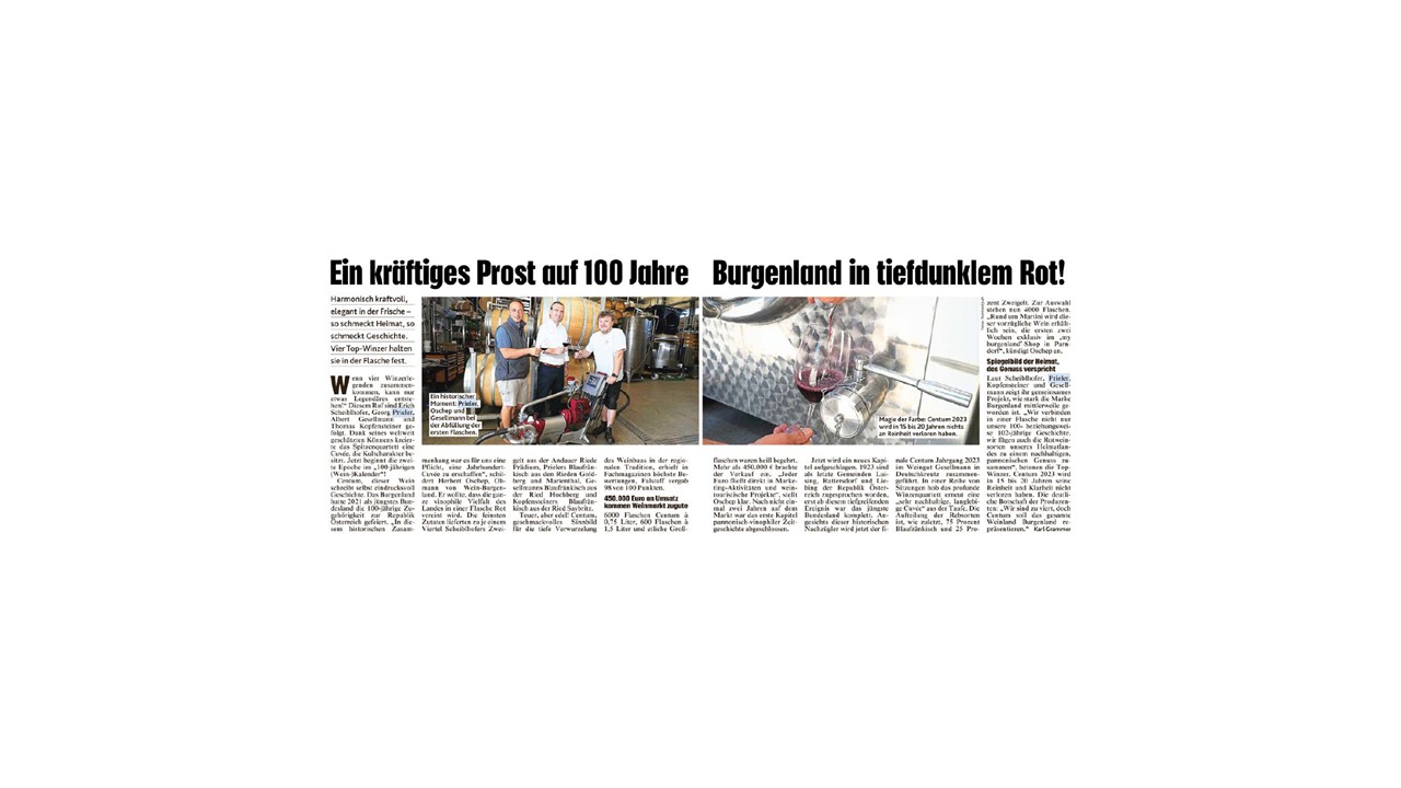 Burgenland in tiefdunklem Rot!
